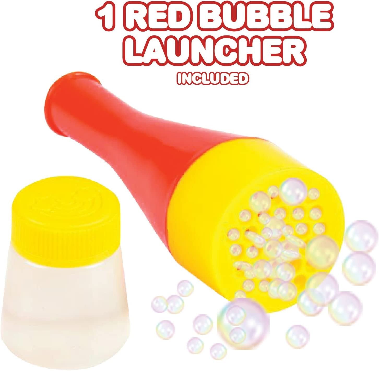 Mini Blizzard Bubble Blower Set by - Set of 4 Bubble Blasters with 4 Bottles of Bubble Mixture - Vibrant Assortment of Color - Non-Toxic Plastic - Fun Summer Toys for Boys and Girls