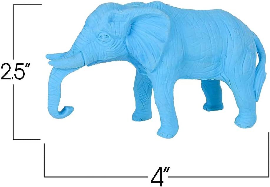 Giant 3D Elephant Eraser for Kids - Jumbo Pencil Rubber - Huge Eraser - Unique Stationery Supplies - Birthday Party Favors for Boys and Girls, Teacher Rewards, Classroom Prizes - Blue