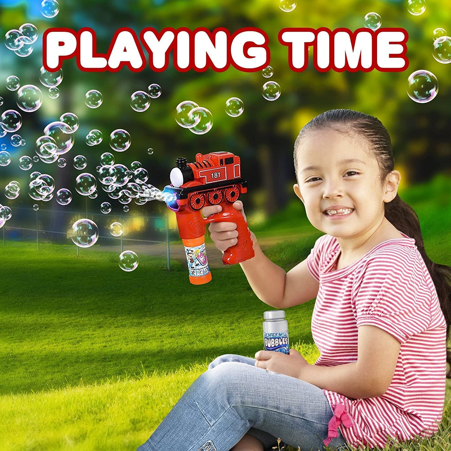ArtCreativity 4 oz Bubble Solution Refill for Bubble Guns - 24 Pack 4oz Each - 24 Bottles Non-Toxic Bubble Fluid for Kids - Liquid for Bubble Machine, Bubble Blowing Gun, and Toy Wands