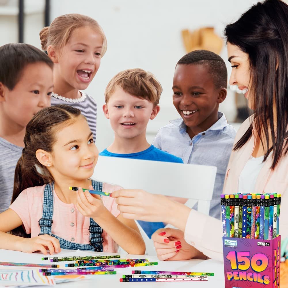  Teling 120 Pcs Kindergarten Pencils Fun Pencils for Kids  Kindergarten Teachers Toddler Pencils for Beginners Classrooms Reward  Birthday Party Kids Gifts School Office Sketching and Learning Activities :  Office Products