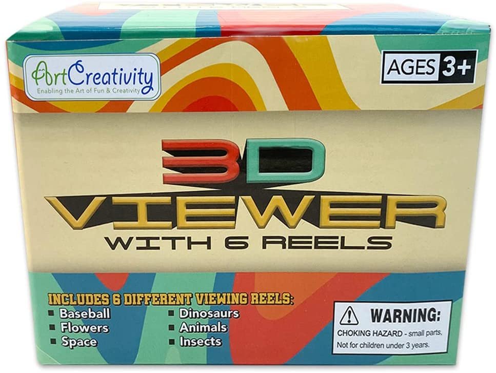 3D Viewer Toy with 6 Reels, Vibrant 3D Reel Viewer - Baseball, Flowers ·  Art Creativity