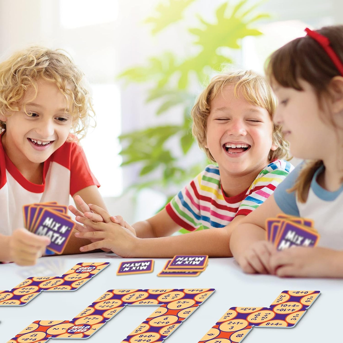 Mix N' Math Card Game for Kids - 130 Cards - Includes Problems, Solutions, & Wild Cards - The Math Games That Makes Learning Math Fun - Educational Math Matching Card Game for Hours of Rewarding Fun