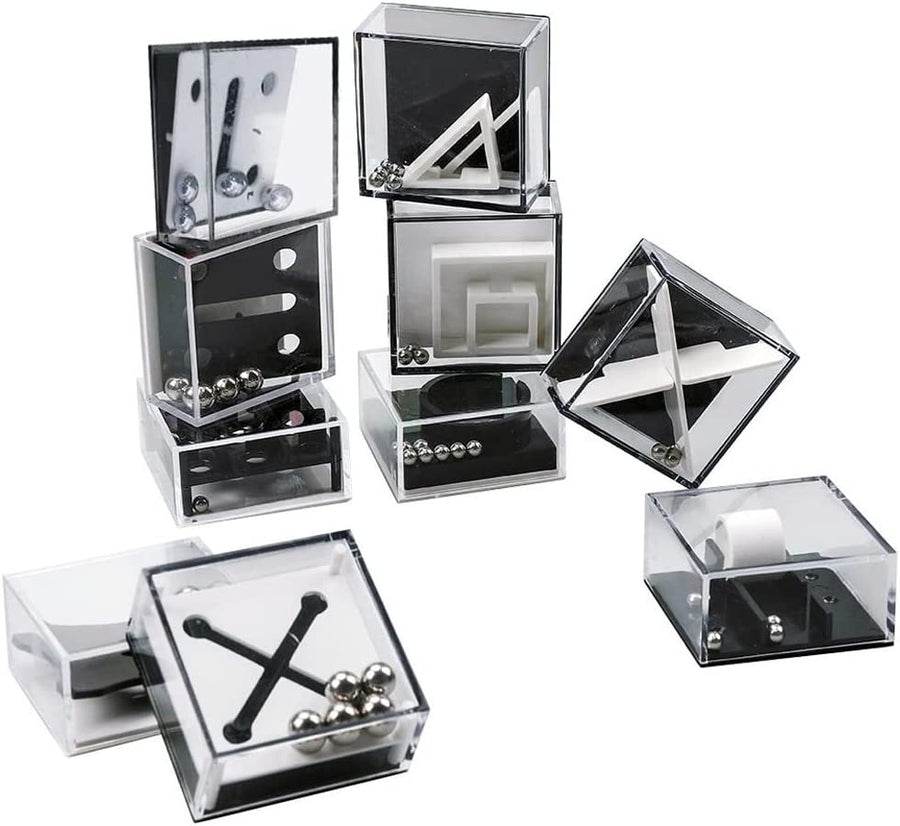 Mini 3D Puzzle Cube Games for Kids - Set of 24-12 Unique Balance Game Challenges - Portable Road Trip Fun - Stress Relief Fidget Toy - Birthday Party Favors for Boys and Girls