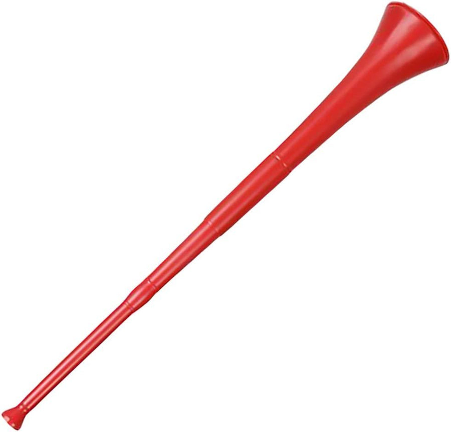 Red Collapsible Stadium Horn, 1PC, Noise Maker School Spirit Toys for Sports Events and Parties, Cool Sports Party Decorations, Noisemaker Blow Horn with Collapsible Design, 27"es