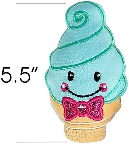 ArtCreativity Plush Ice Cream Cone Toys for Kids, Set of 12, Soft and Cuddly Soft Stuffed Toys, Includes Assorted Colors and Designs, Plush Party Favors for Kids, Cute Ice Cream Theme Decorations