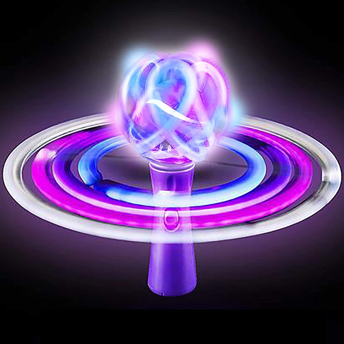 ArtCreativity Light Up Galaxy Orbiter Wand - 9 Inch LED Electronic Spin Toy for Kids with Batteries Included - Great Gift Idea for Boys, Girls, Toddlers - Fun Birthday Party Favor, Carnival Prize
