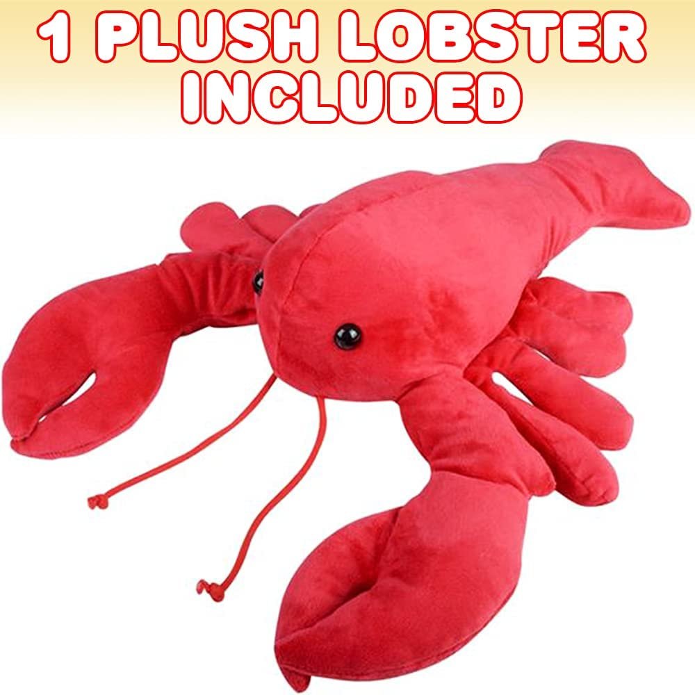 Lobster Plush Toy, 1PC, Soft Stuffed Lobster Toy for Kids, Cute and Cuddly Stuffed Animals for Girls and Boys, Nursery and Playroom Decorations, Underwater Party Décor, 24"es