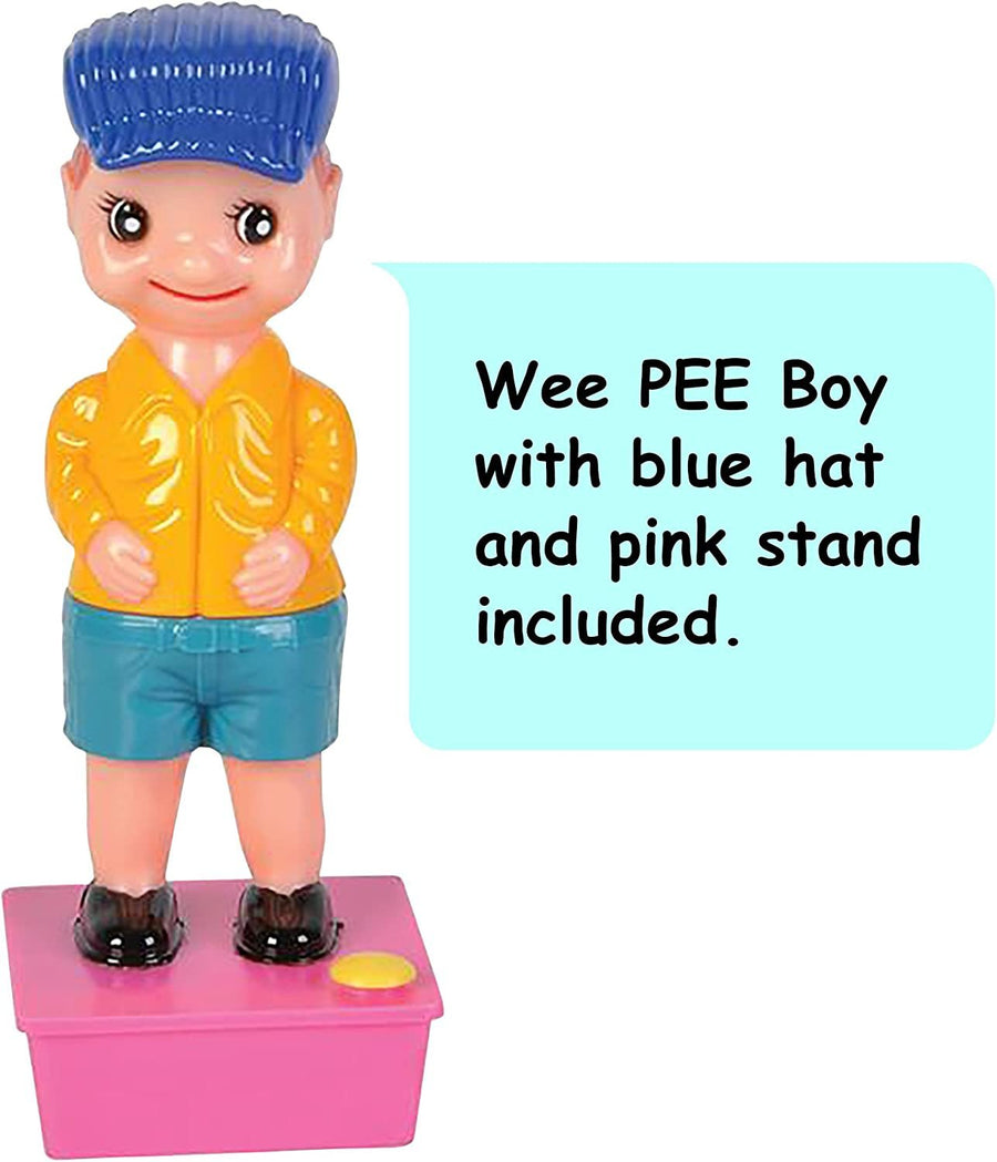 Squirt Wee Pee Boy, Set of 2 - 7.5" Peeing Boy Squirter Toys, Leak-Free Water Base, Gag Gift