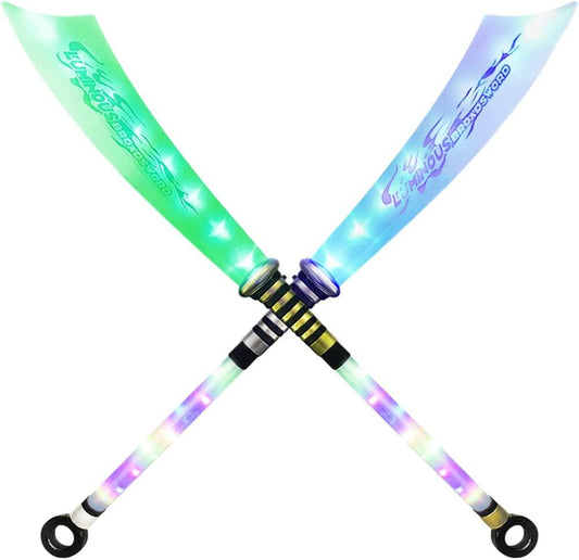 ArtCreativity Light Up Toy Swords for Kids Extendable with Movement Sound Sensor, Set of 2, LED Toy Swords for Boys, Ninja Swords for Kids, Batteries Included, Ninja Kids Toys, Gift for Kids 3 and Up