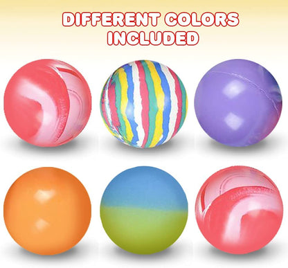 ArtCreativity Hi-Bounce Balls Assortment for Kids, Set of 12 Bouncing Balls, Variety of Colors and Designs, Extra-High Bounce, Fun Birthday Party Favors, Goodie Bag Fillers