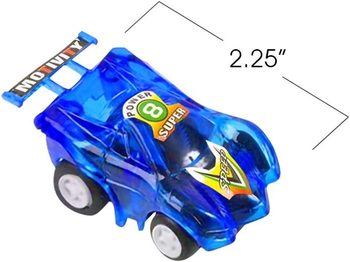 2.25" Pull Back Mini Toy Cars for Kids, Set of 12, Pullback Racers in Assorted Colors, Birthday Party Favors for Boys and Girls, Goodie Bag Fillers, Small Carnival and Contest Prize