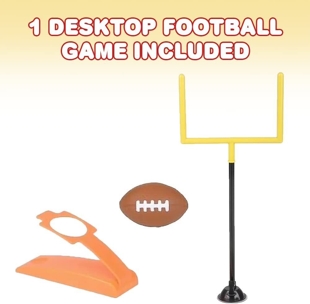 Gamie Desktop Football Game, Mini Table Top Sports Games with Post and Foam Football, Indoor Finger Board Games for Kids, Office Desk Toys, Sports Party Favors