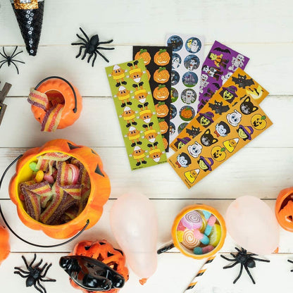 ArtCreativity Assorted Halloween Stickers for Kids, 100 Sheets with 1200 Stickers, Great for Halloween Party Favors, Treats, Décor, Classroom Crafts, Goodie Bags, Scrapbook for Boys and Girls