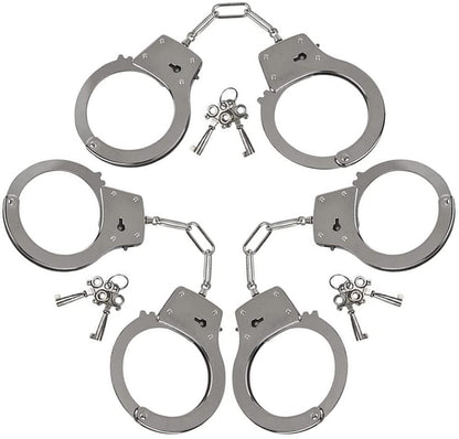 ArtCreativity Diecast Metal Play Handcuffs for Kids, Set of 3, Pretend Play Toy Handcuffs with 2 Keys, Stage or Costume Prop, Fun Party Favor, Goodie Bag Filler, Gift for Boys and Girls