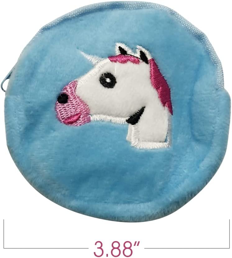 ArtCreativity Unicorn Coin Purses, Set of 12, Small Zipper Coin Bags for Girls, Cute Birthday Party Favors for Kids, Classroom Teacher Rewards, Goodie Bag Fillers, 3 Colors