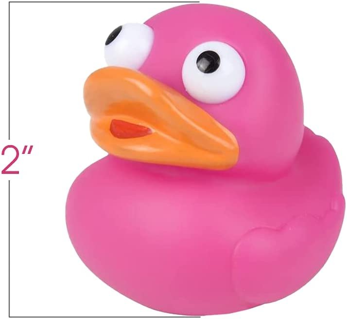 Squeezy Duckies with Pop Out Eyes, Set of 10, Fun Squeeze Stress Relief Toys for Kids, Fun Goodie Bag Fillers, Birthday Party Favors for Boys and Girls