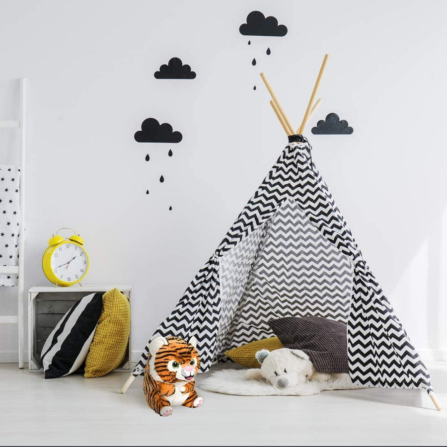 Belly Buddy Tiger, 10" Plush Stuffed Tiger, Super Soft and Cuddly Toy, Cute Nursery Décor, Best Gift for Baby Shower, Boys and Girls - Colors May Vary