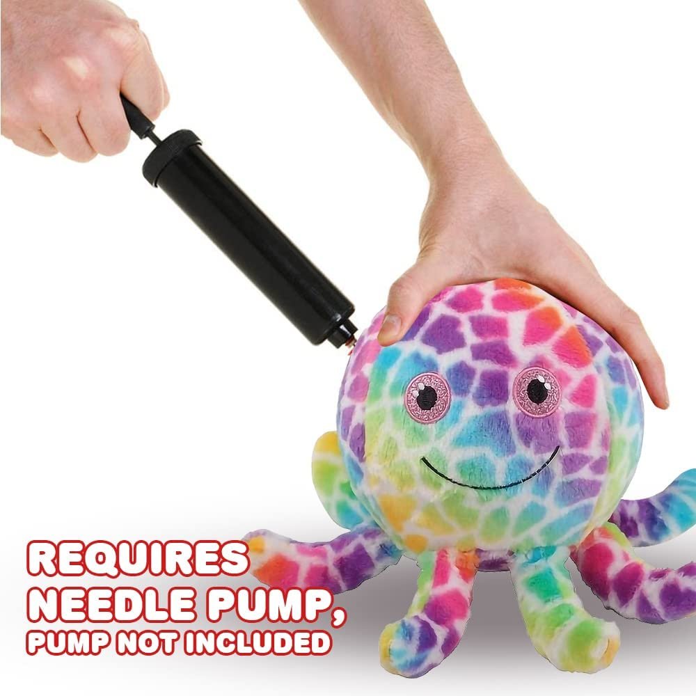 Octopus Ball for Kids, 1 Piece, Plush Octopus Ball with a Plush Fabric Cover, Great for Animal Nursery Decorations or Underwater Party Décor, Bouncy Ball for Kids in Assorted Colors