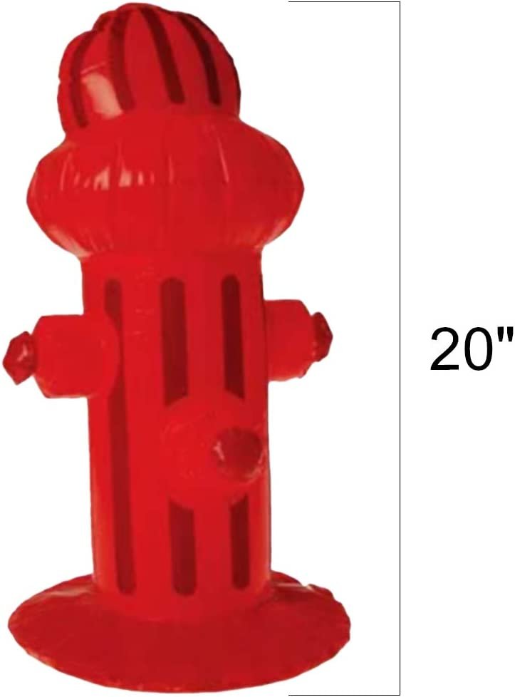 ArtCreativity Inflatable Fire Hydrant, 1PC, Firefighter Party Decorations, Realistic Fire Hydrant Prop Toy with Solid Flat Bottom, Fireman Gifts for Boys and Girls, Cool Poolside Addition