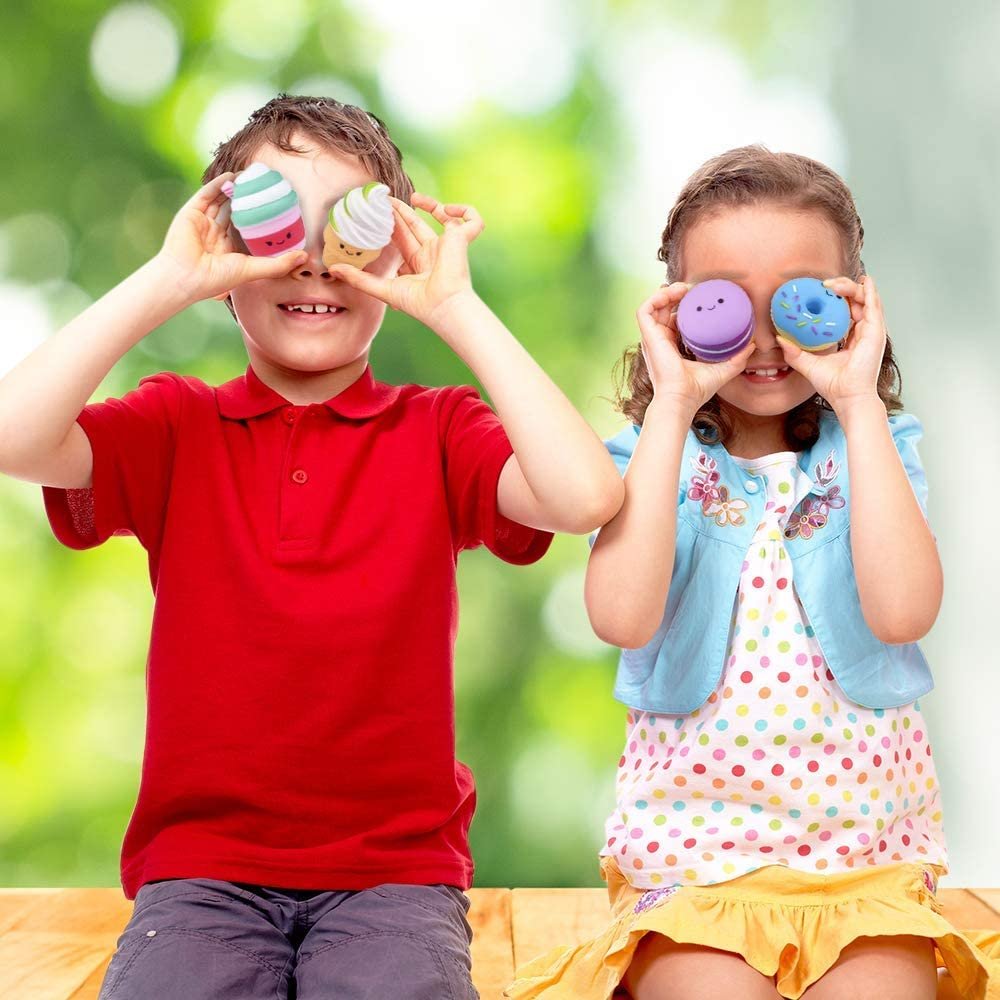 ArtCreativity Food Toys for Kids, Set of 50, Assorted Rubber Sweet Tre Art Creativity