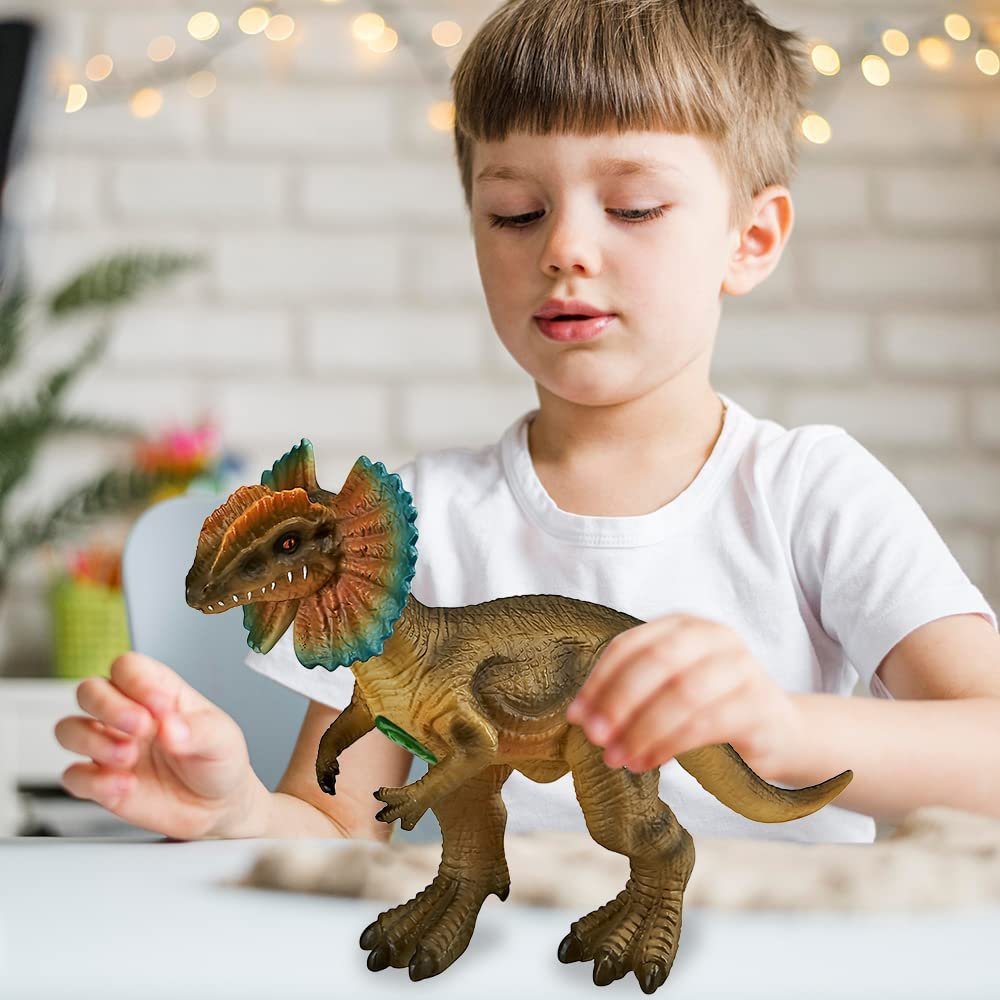 Soft Dilophosaurus Dinosaur Toy with Roaring Sounds Large Soft Touch Art Creativity