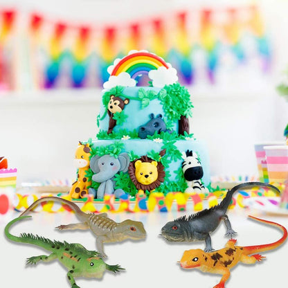 ArtCreativity Soft Lizard Toys for Kids, Set of 2, PVC Animal Figurines, 13.5” Long Lizard Toys for Pretend Play and Wildlife Decorations, Gifts and Favors for Safari or Zoo Birthday Party