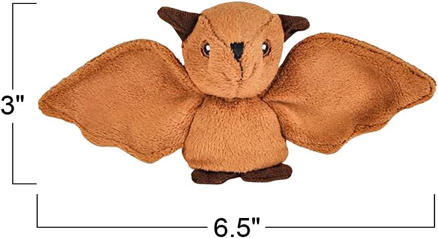 Plush Bat Toys, Set of 2, Soft Stuffed Bat Toys for Kids, Cute Home and Nursery Animal Decorations, Animal Party Prop, Best Birthday Gift Idea, 6.5"es Wide