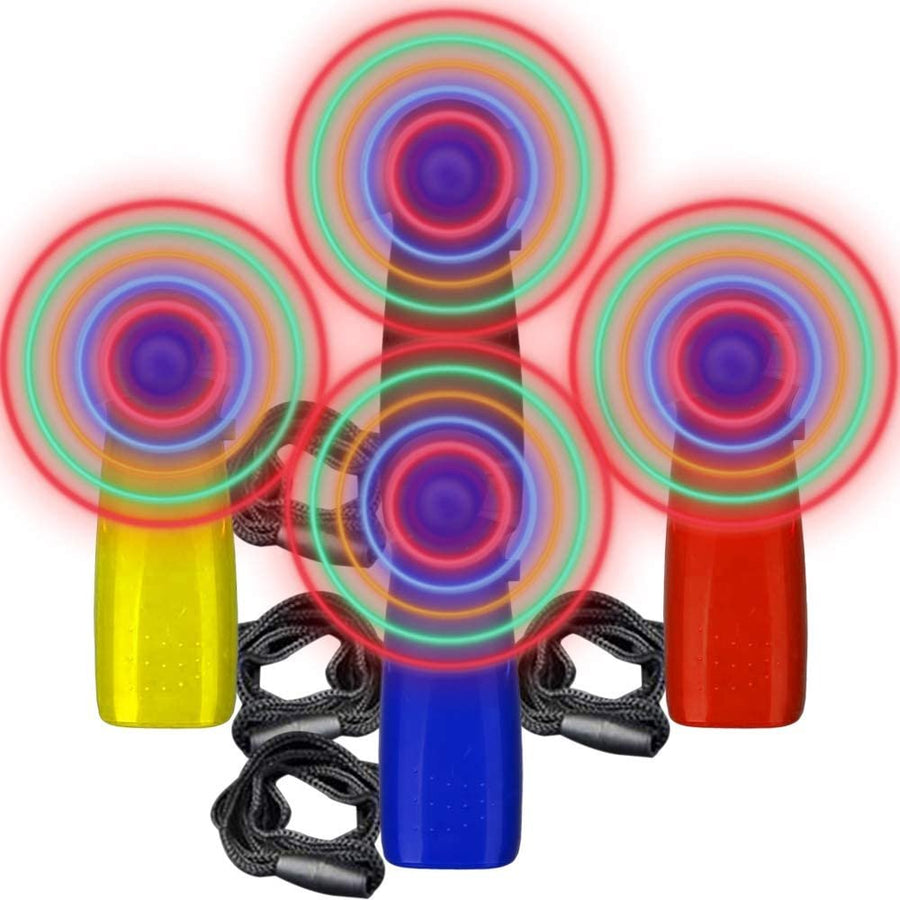 ArtCreativity Light Up Fan Necklaces for Kids, Set of 4, Portable Cooling Fans, Batteries Included, Great Party Favor, Summer Toys for Boys and Girls, Great for Summer Trips & Sporting Events