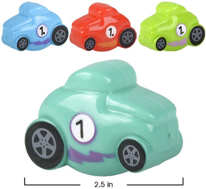 ArtCreativity Race Car Plastic Easter Eggs for Kids, Set of 12, Easter Eggs in Colorful Toy Car Designs, Detachable Halves for Easy Filling, Great as Easter Egg Hunt Supplies and Party Favors