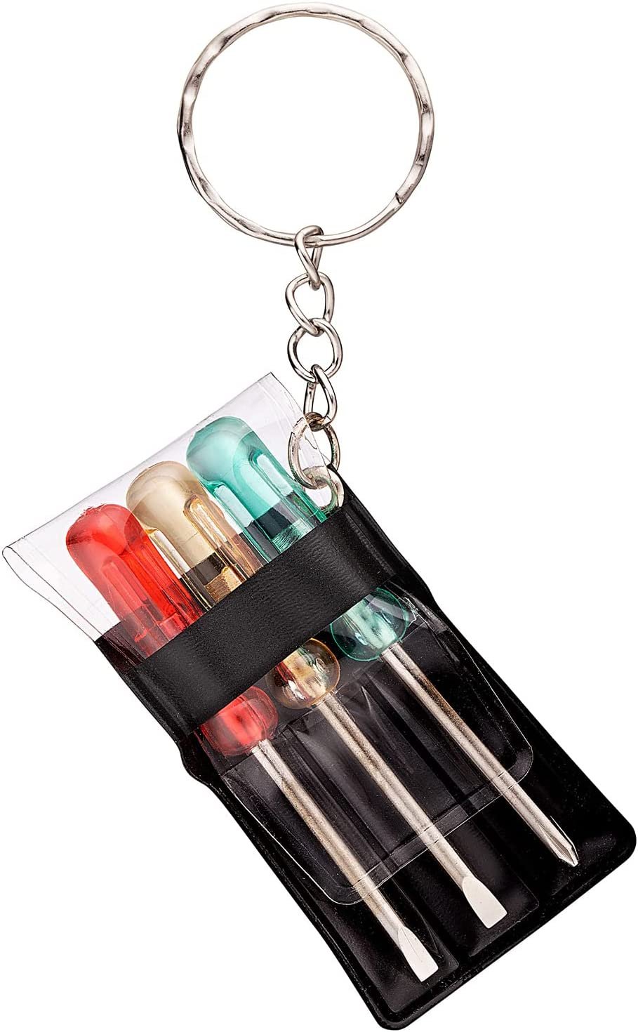 Mini Screwdriver Set with Keychain - Set of 12 - Each Set Includes 3 Screw Drivers in a Portable Pouch - Cool Party Favor - Goodie Bag Filler