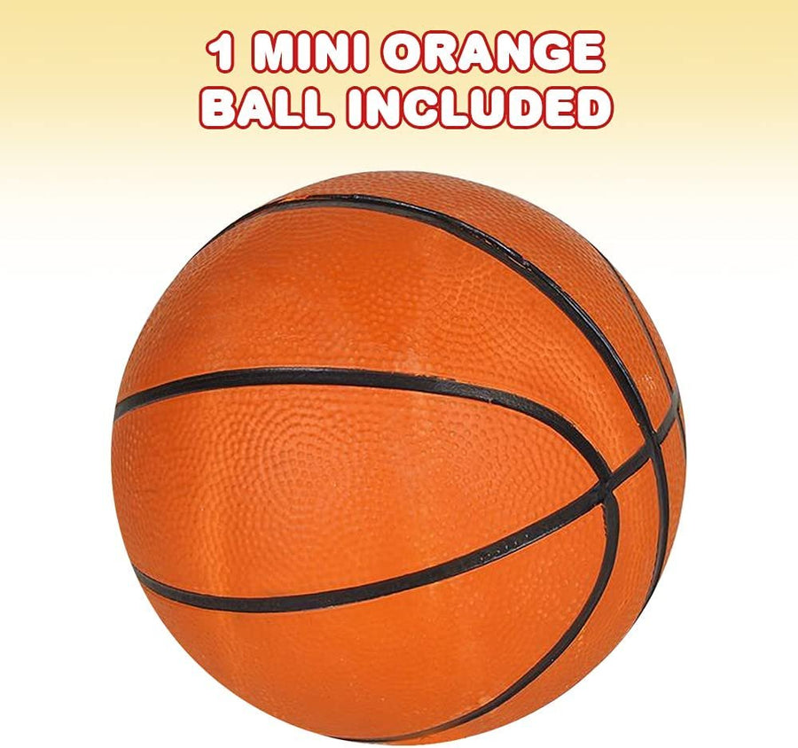 Mini Orange Basketball for Kids, Bouncy 7" Kick Ball for Backyard, Park, and Beach Outdoor Fun, Durable Outside Play Toys for Boys and Girls - Sold Deflated