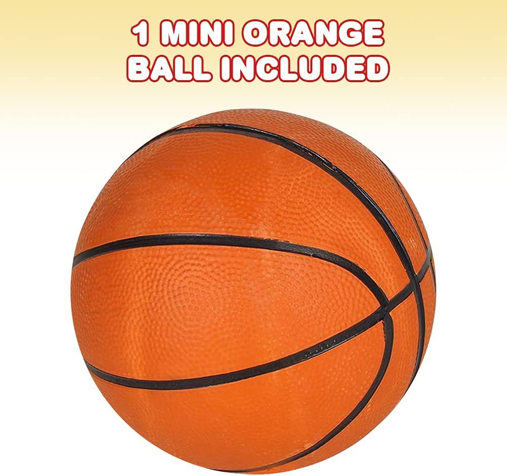 Mini Orange Basketball for Kids, Bouncy 7" Kick Ball for Backyard, Park, and Beach Outdoor Fun, Durable Outside Play Toys for Boys and Girls - Sold Deflated