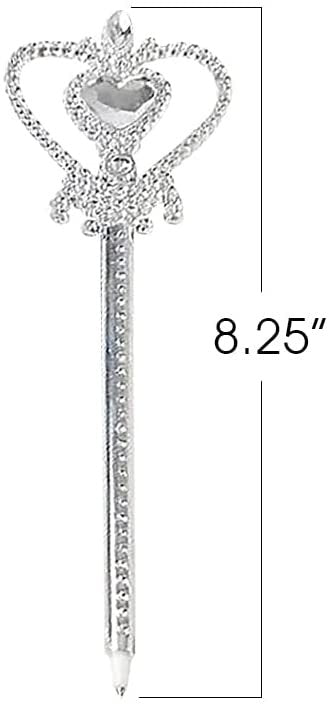 Princess Wand Ballpoint Pens, Set of 12, Pens for Kids with 4 Wand Designs and Blue Ink, Princess Party Favors for Kids, Back to School Gifts and Classroom Prizes for Boys and Girls