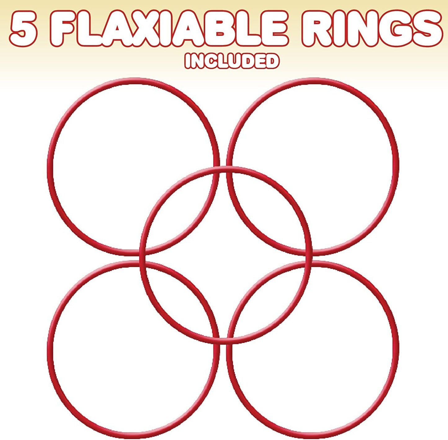 Inflatable Ring Toss Game by Gamie - Super Fun Outdoor Games for Kids & Adults - 5 15 Inch Tall Inflate Bases, 5 Flexible Rings and 5 Sturdy Rings - Best Birthday Party Activity Boys and Girls