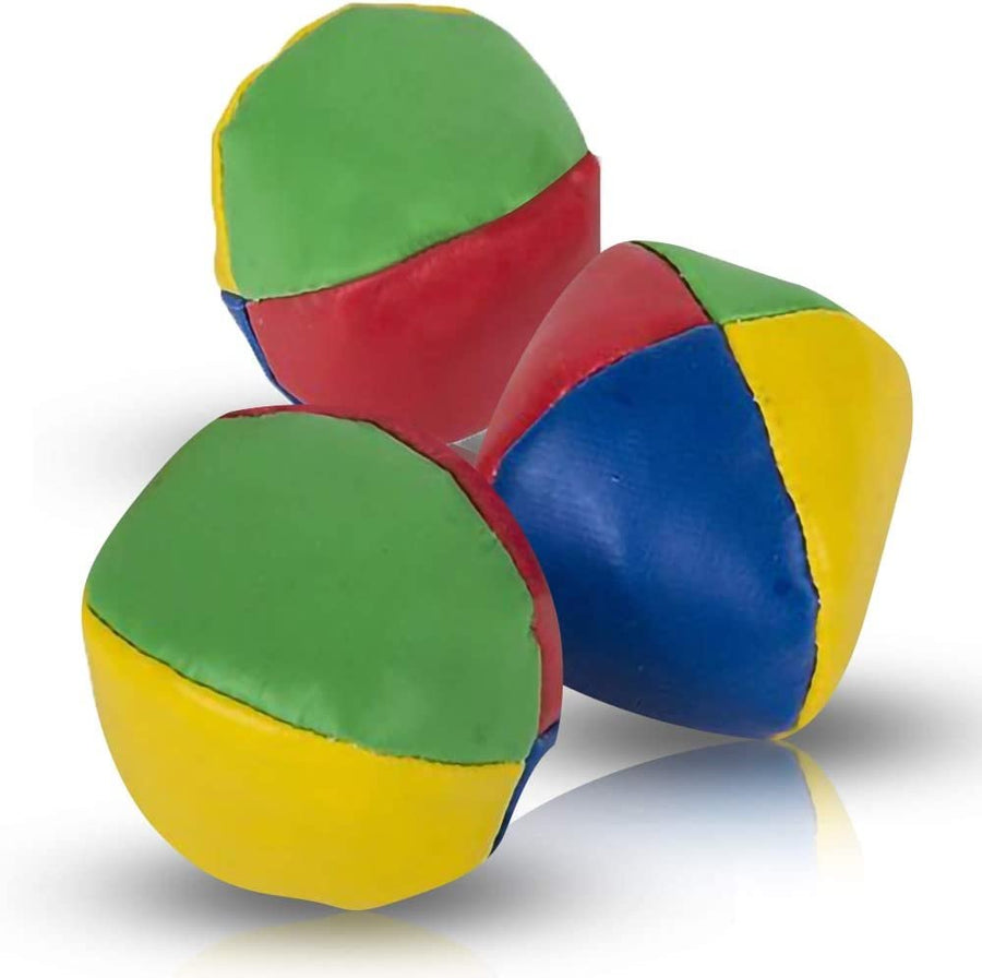 Juggling Balls Set for Beginners, Set of 3, Durable Juggle Ball Kit, Soft Easy Juggle Balls for Kids - Multicolored