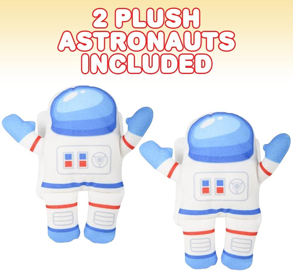 Astronaut Plush Toys, Set of 2, Soft and Cuddly Stuffed Astronaut Toys for Kids, Outer Space Party Decorations, Cute Nursery and Kids’ Room Decorations, Great Gift Idea, 5.5” Tall