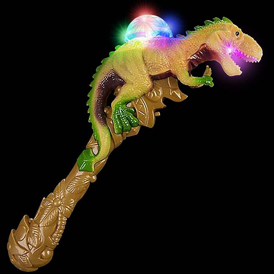 T-Rex LED Light Up Dinosaur Wand Growling Sound Effects, Light Up Wand for Kids, Light Up Toys for Toddlers, Light Up Party Favors for Kids, Easter Basket Stuffers, Toys for Kids Ages 3+