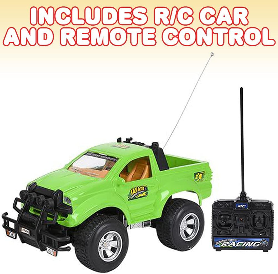 ArtCreativity Remote Control Safari Monster Truck, Safari RC Toy Car, Battery Operated, Unique Birthday Gift for Boys and Girls, Large Carnival Game Prize
