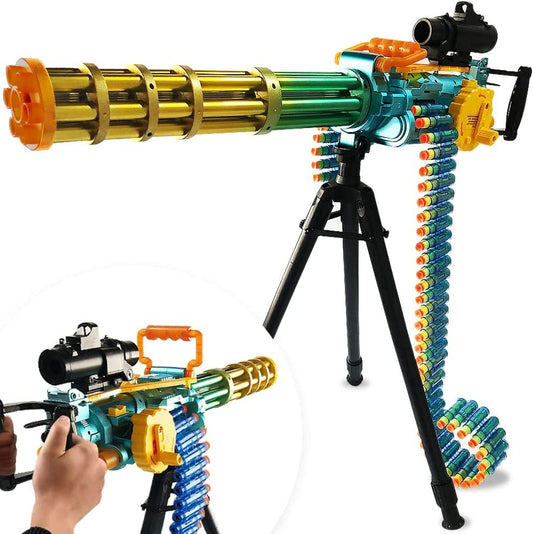 ArtCreativity Electronic Gatling Toy Gun for Kids, Rapid Toy Machine Gun with Foam Suction Darts and Accessories, Kids’ Revolving Toy Gun with Automatic and Manual Mode, Great Gift Idea