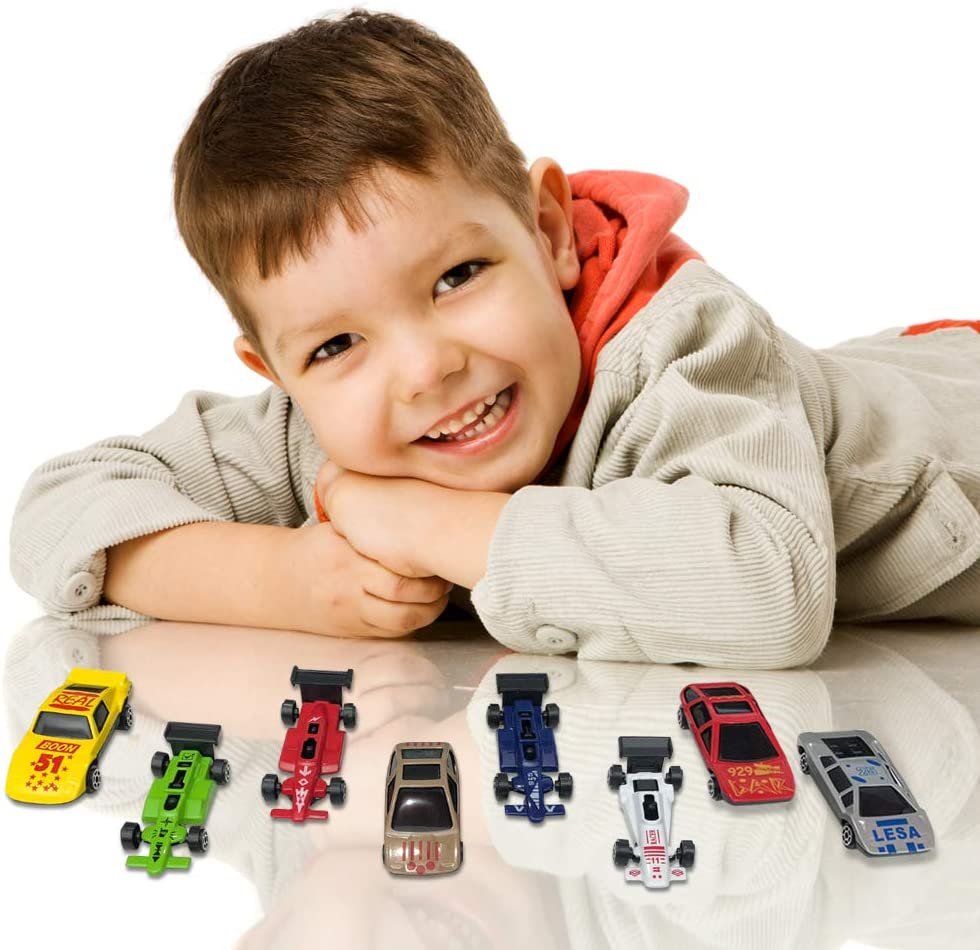 ArtCreativity 25 Pc Diecast Toy Vehicles Playset, Durable Diecast Mini Racer Cars in Assorted Designs, Cool Birthday Party Favors for Kids, Best Birthday Gift for Boys and Girls
