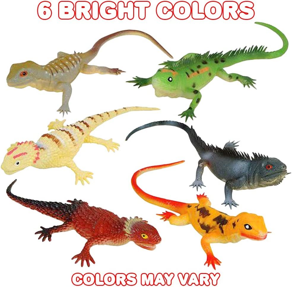 ArtCreativity Soft Lizard Toys for Kids, Set of 2, PVC Animal Figurines, 13.5” Long Lizard Toys for Pretend Play and Wildlife Decorations, Gifts and Favors for Safari or Zoo Birthday Party