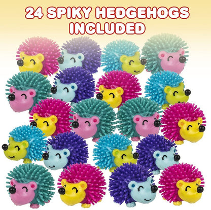 ArtCreativity Spiky Hedgehog Balls for Kids, Bulk Pack of 24, Soft Spiky Porcupine Sensory Balls in Various Vibrant Colors, Calming Sensory Fidget Toys for Autistic Children, Fun Birthday Party Favors