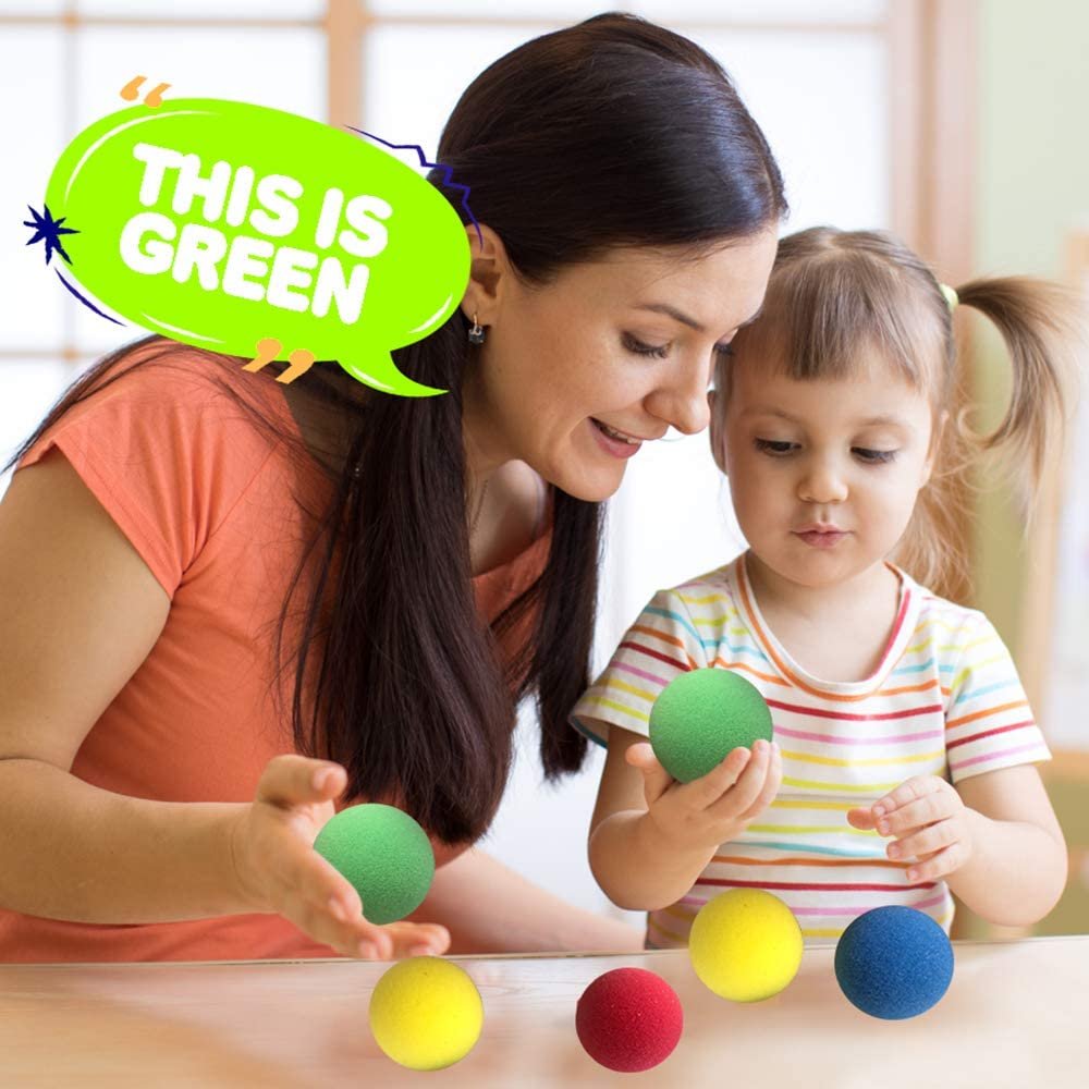 Soft Foam Balls - Pack of 12 - Lightweight Mini Play Balls for Safe Indoor Toys Fun, Vibrant Assorted Colors, Unique Birthday Party Favors for Boys and Girls
