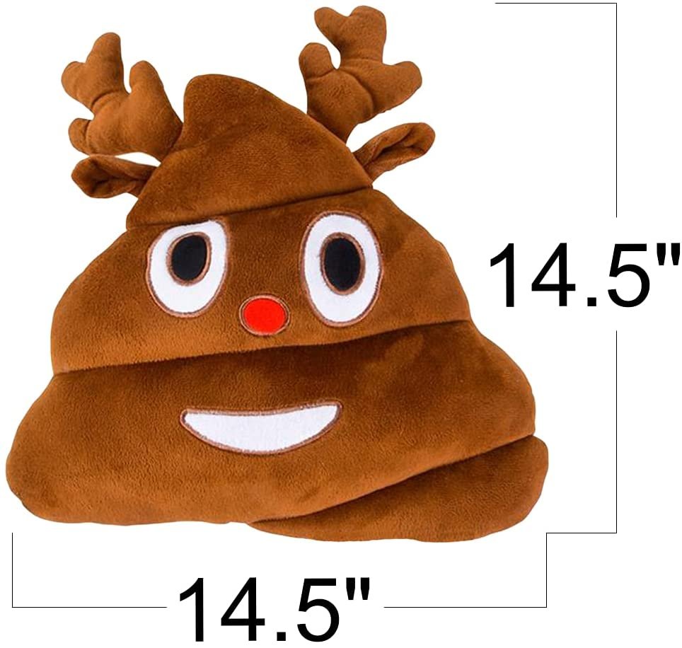 ArtCreativity Christmas Reindeer Poop Plush Toy, 1pc, Soft Stuffed Christmas Toy with a Hilarious Design, Holiday Gag Gift, Christmas Stocking Stuffers and Party Favors for Kids and Adults