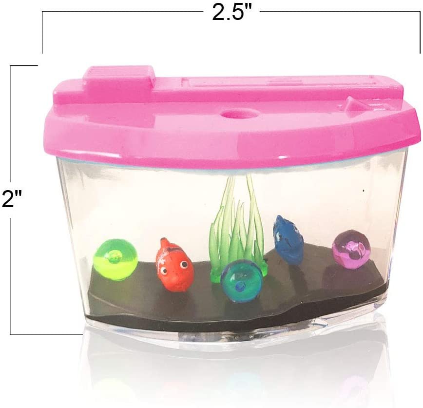 ArtCreativity 3 Inch Growing Aquarium Toy for Kids - Set of 3 - Fish Grow 5X Bigger in Water - Fun Expanding Animals - Best Gift Idea, Birthday Party Favor for Boys and Girls - Assorted Neon Colors