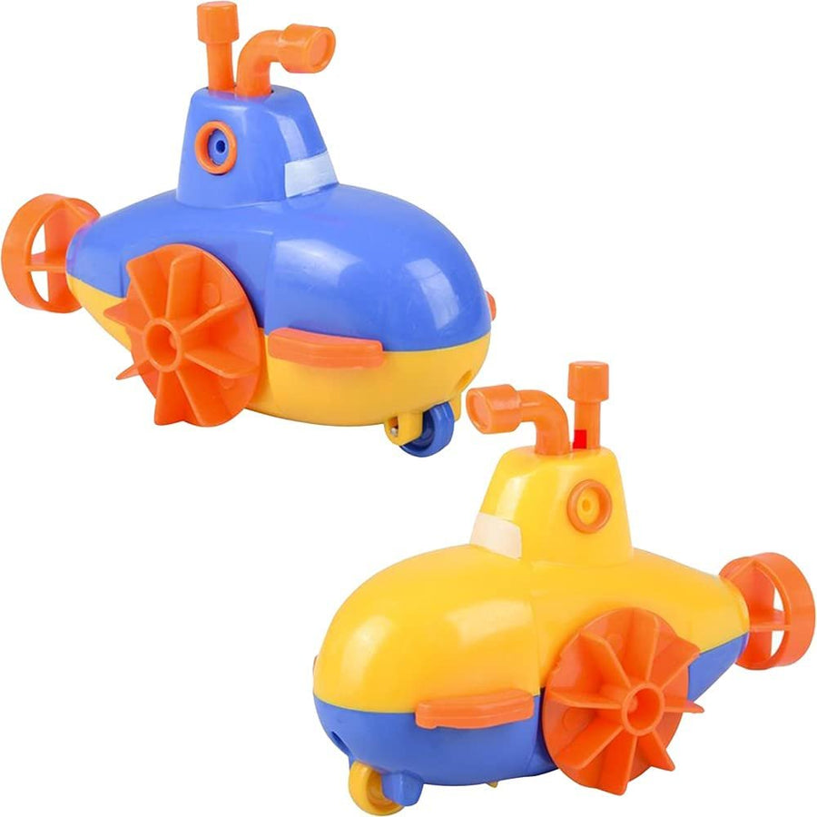 Wind Up Submarine Toys for Kids, Set of 2, Water Swimming Toy Submarines, Fun Bathtub Toys for Kids, Underwater Party Favors for Boys and Girls, Unique Goodie Bag Fillers