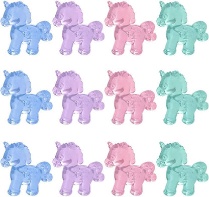 ArtCreativity Acrylic Unicorn Cake & Cupcake Toppers, Set of 12, Mini 1.75 Inch Unicorn Figurines, Decorations for Unicorn & Baby Shower Parties, Fun Birthday Party Favors, Goodie Bag Fillers