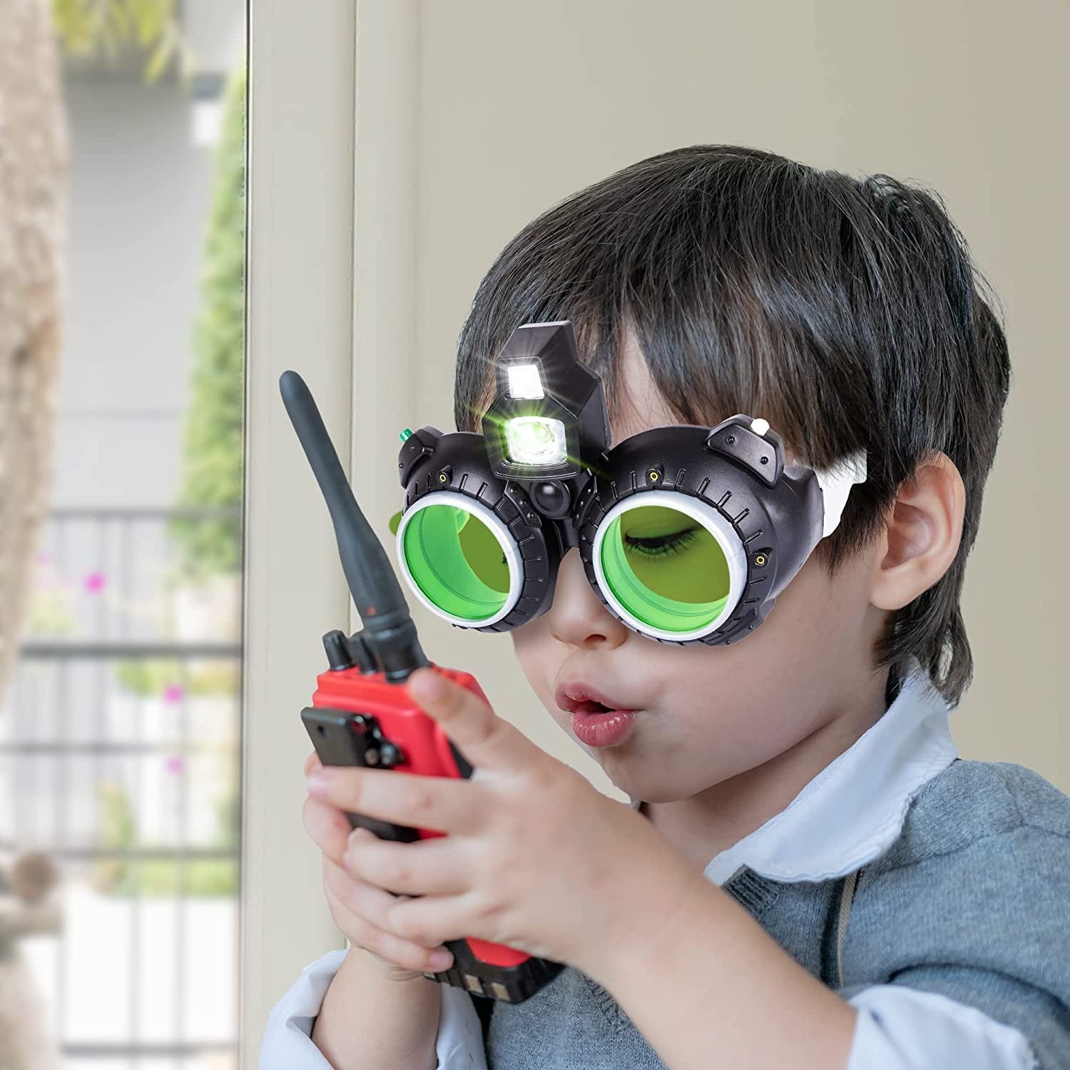 Night Vision Glasses Kids Spy Gear Glasses with 3D Lenses LED Light