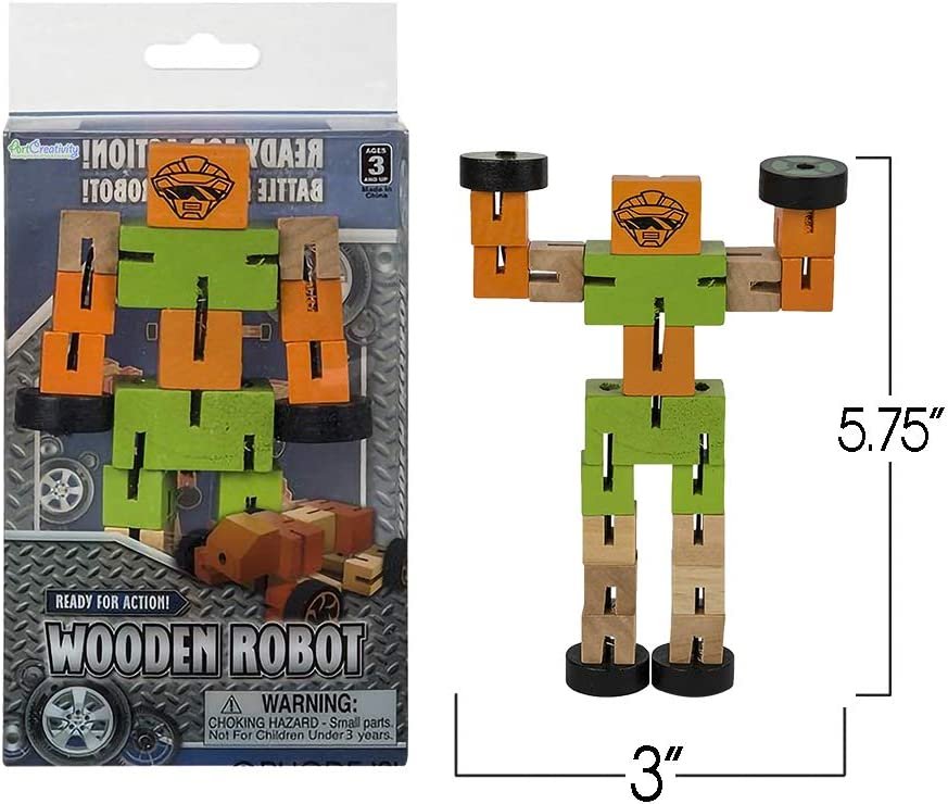 Mini Robot Action Figurines Assortment, Bulk Pack of 144, Assorted