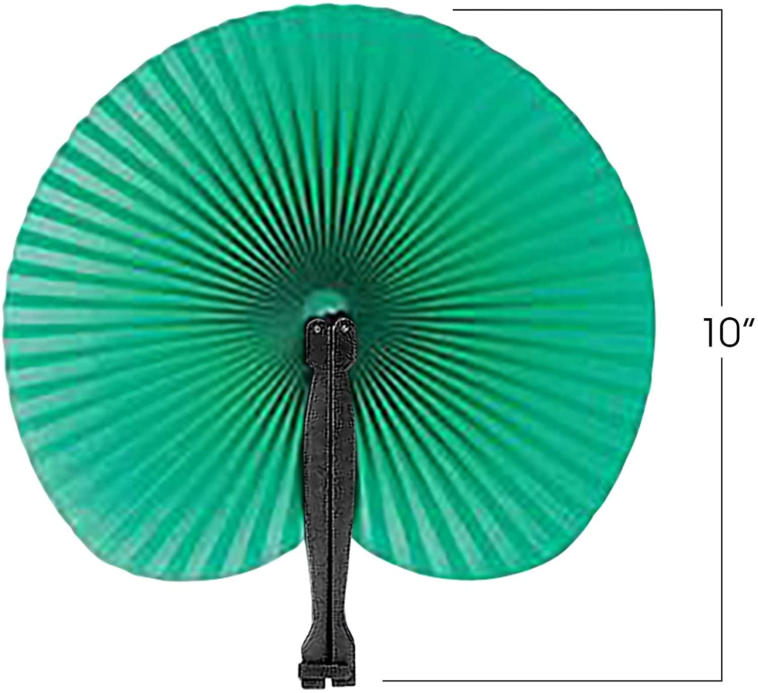 10" Colorful Folding Fans - Pack of 12 - Cool Summer Contraption - Handheld Paper Fan with Plastic Shafts - Hot New Party Favor and Prize - Fun Novelties, Gifts for Kids Ages 3+